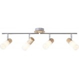 Lampa sufitowa Babsan IV - drewno jasne/biały | Brilliant