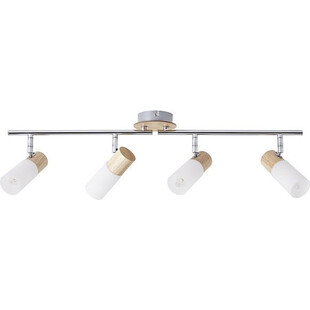 Lampa sufitowa Babsan IV - drewno jasne/biały | Brilliant