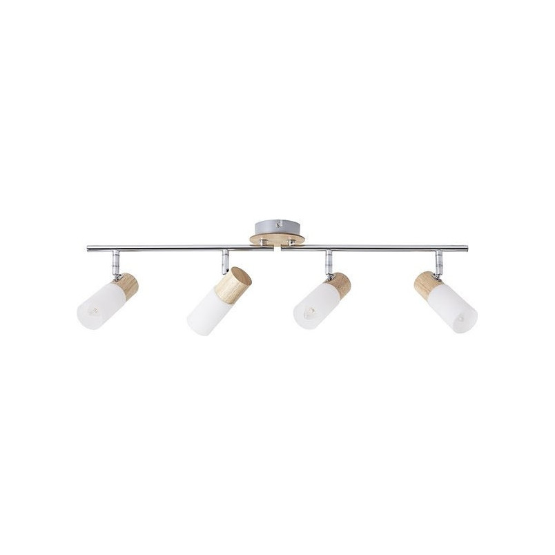 Lampa sufitowa Babsan IV - drewno jasne/biały | Brilliant