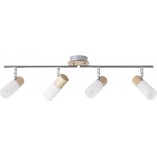 Lampa sufitowa Babsan IV - drewno jasne/biały | Brilliant
