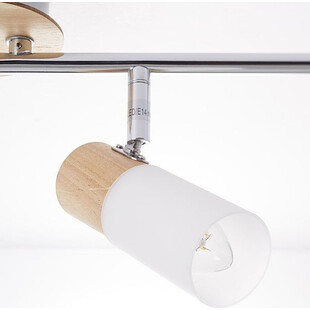 Lampa sufitowa Babsan IV - drewno jasne/biały | Brilliant