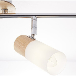 Lampa sufitowa Babsan IV - drewno jasne/biały | Brilliant
