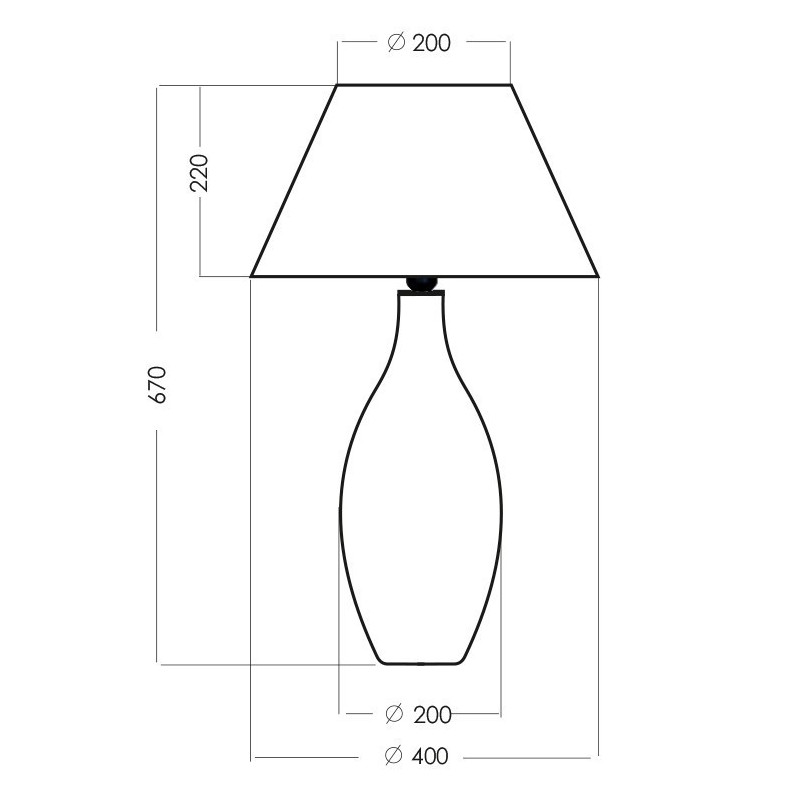 Lampa stołowa Kenya | Szklana, Złota | 4Concepts