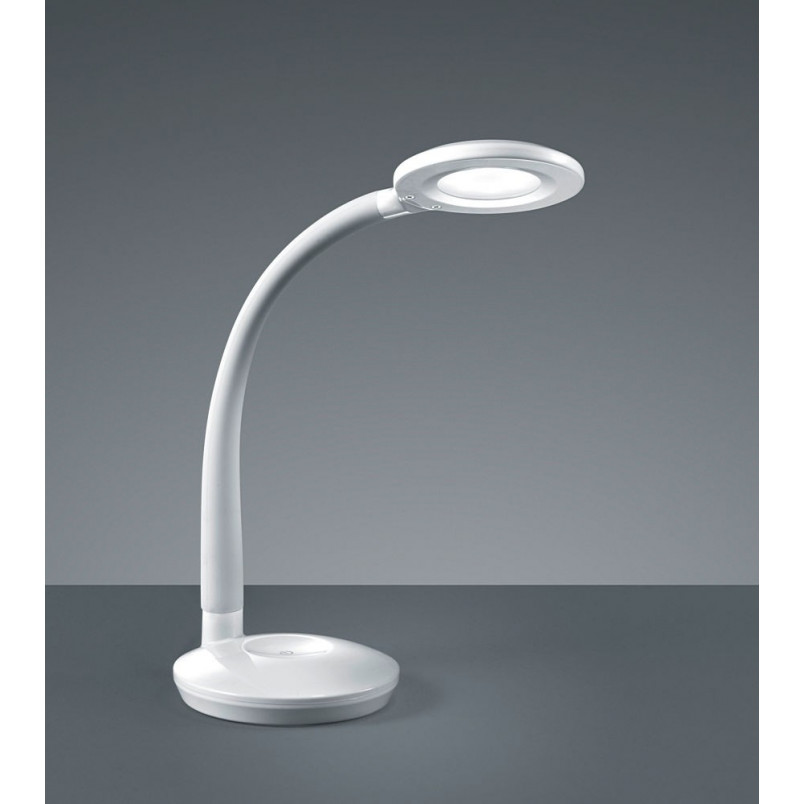 Lampa biurkowa Cobra biała Reality | Nowoczesne oświetlenie
