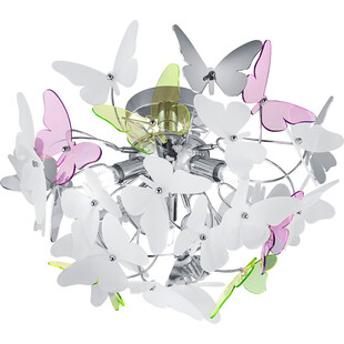 Plafon młodzieżowy Butterfly 45cm multikolor / chrom Reality