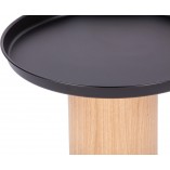 Stolik metalowy Tack Nordifra | Dąb/Czarny | 43cm