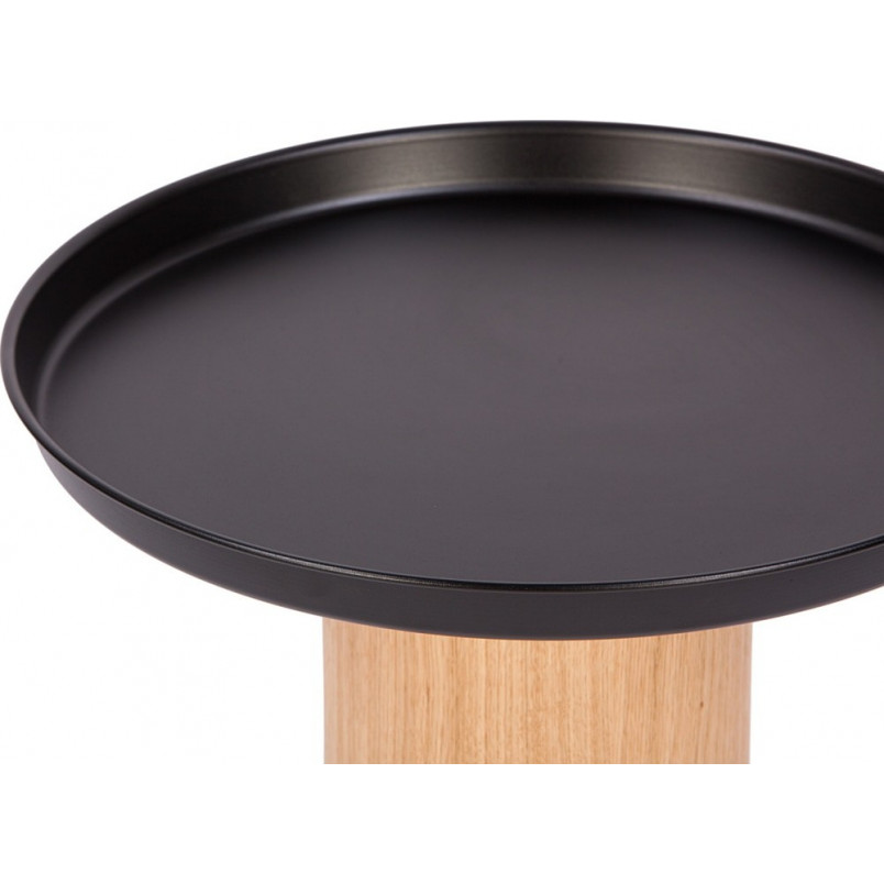 Stolik metalowy Tack Nordifra | Dąb/Czarny - Skandynawski Design