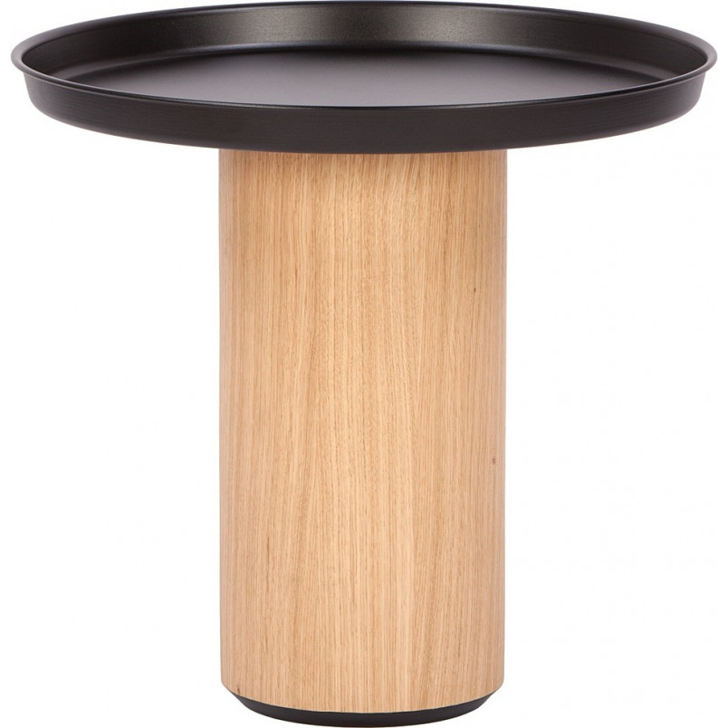 Stolik metalowy Tack Nordifra | Dąb/Czarny - Skandynawski Design