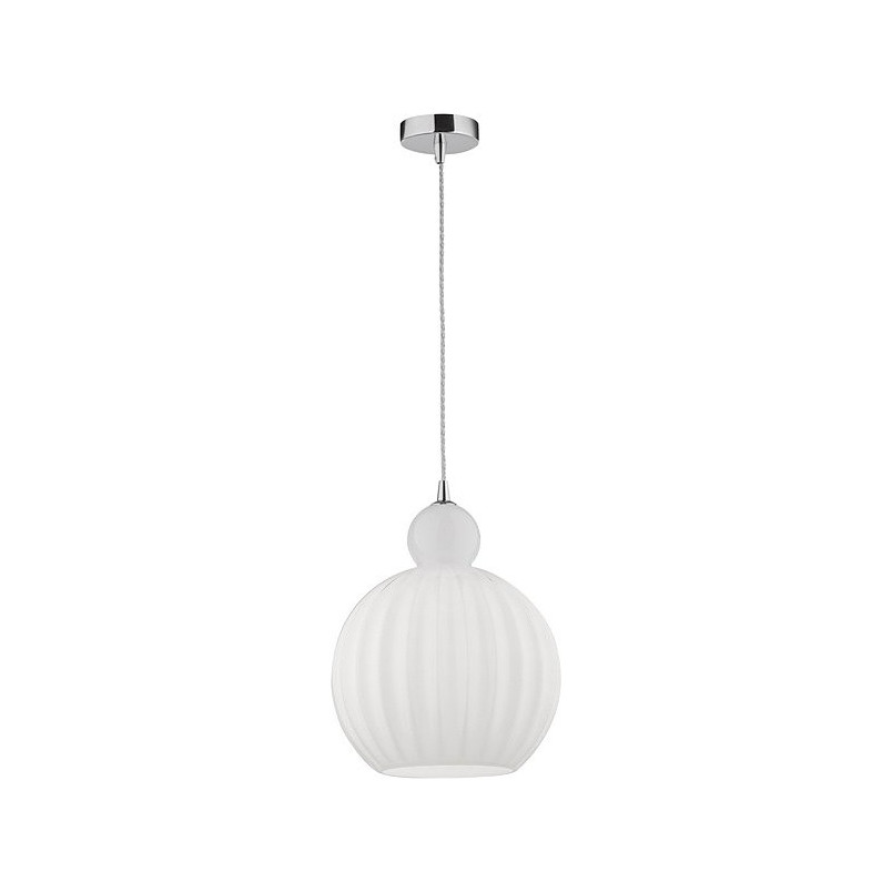 Lampa wisząca Hola - szkło, biała kula | Decolab24