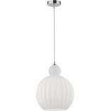Lampa wisząca Hola - szkło, biała kula | Decolab24