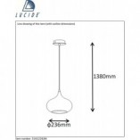 Lampa wisząca Riva Fat biała Lucide | Kup online