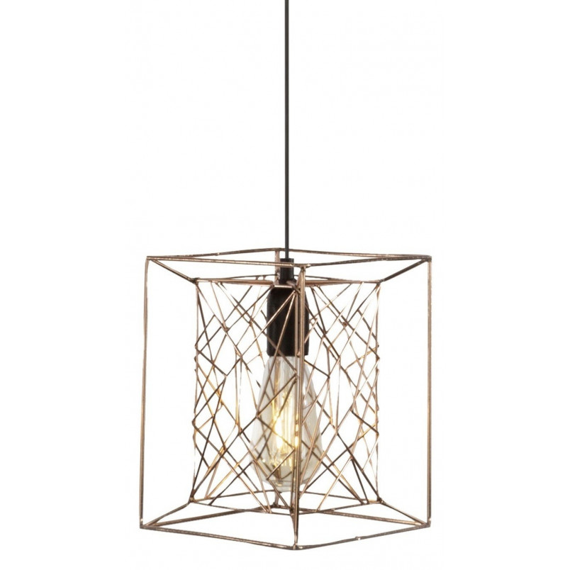 Lampa wisząca miedziana Kago - Brilliant | Nowoczesne oświetlenie