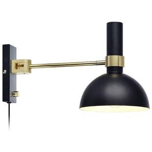 Kinkiet na wysięgniku Larry Gold 19cm czarny Markslojd