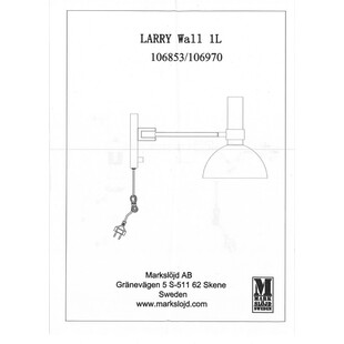 Kinkiet na wysięgniku Larry Gold czarny - Markslojd