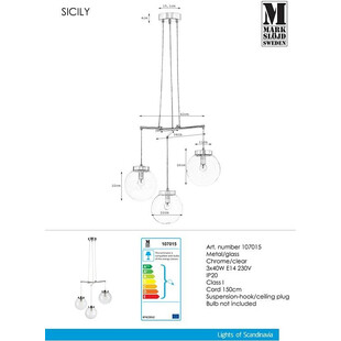 Lampa wisząca Sicily III - szklane kule, Markslojd | Kup teraz!