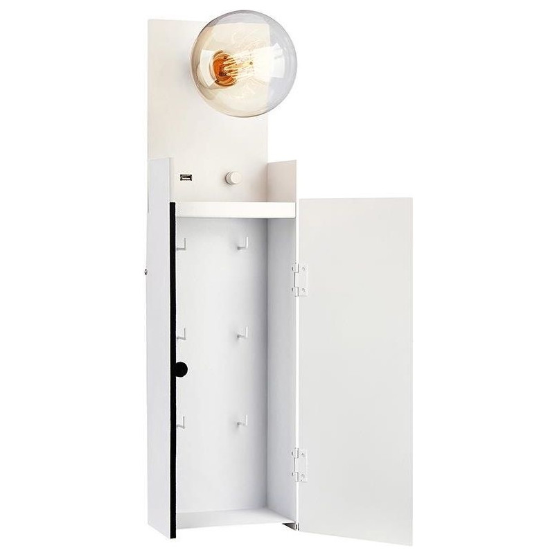 Kinkiet z włącznikiem Combo biały Markslojd - Skandynawski design