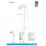 Lampa podłogowa Chester, miedź - Markslojd | Industrialny design