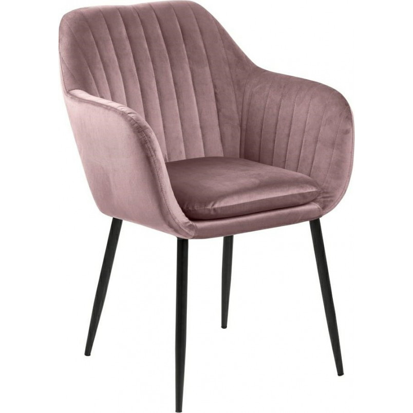 Krzesło welurowe Emilia różowe Actona | Elegancki design