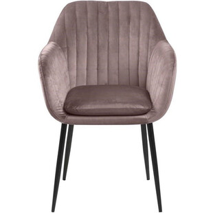Krzesło welurowe Emilia różowe Actona | Elegancki design