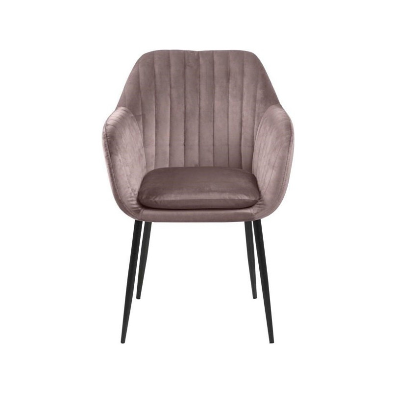 Krzesło welurowe Emilia różowe Actona | Elegancki design
