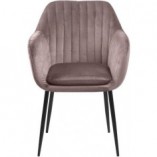 Krzesło welurowe Emilia różowe Actona | Elegancki design