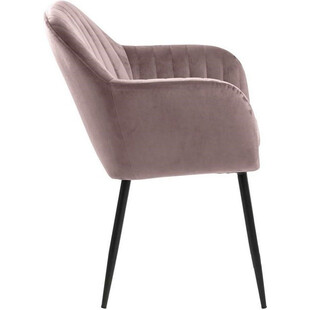 Krzesło welurowe Emilia różowe Actona | Elegancki design