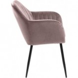 Krzesło welurowe Emilia różowe Actona | Elegancki design