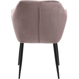 Krzesło welurowe Emilia różowe Actona | Elegancki design