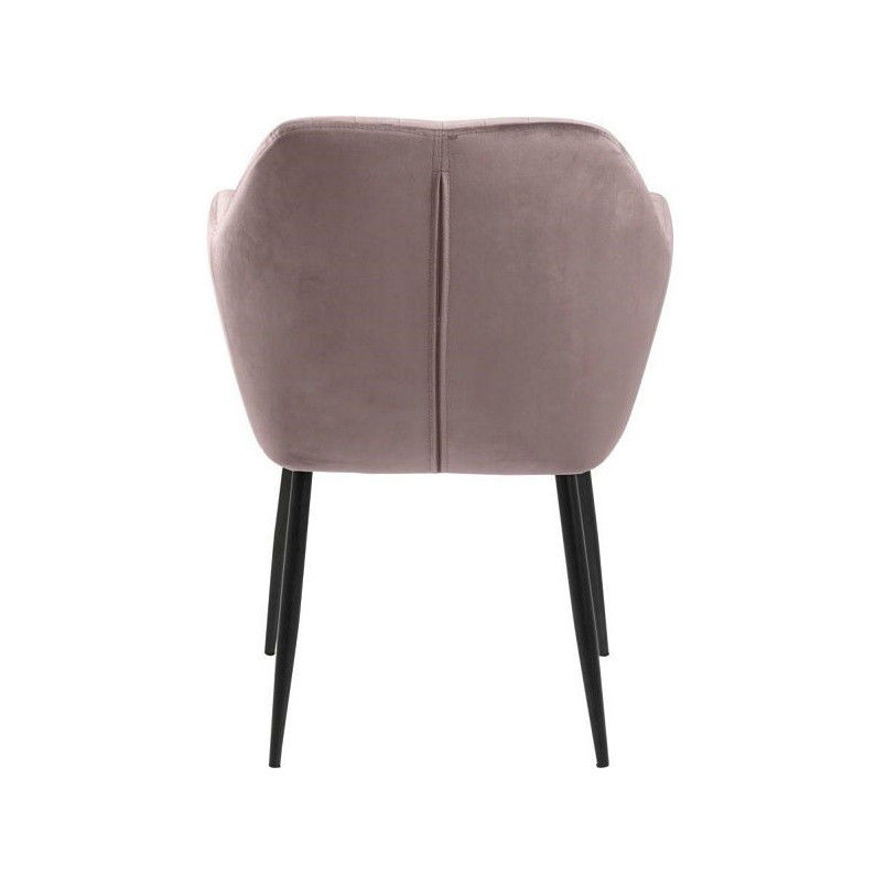 Krzesło welurowe Emilia różowe Actona | Elegancki design