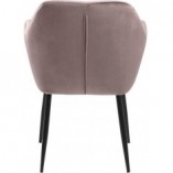 Krzesło welurowe Emilia różowe Actona | Elegancki design