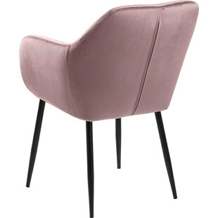 Krzesło welurowe Emilia różowe Actona | Elegancki design