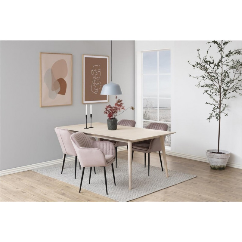 Krzesło welurowe Emilia różowe Actona | Elegancki design