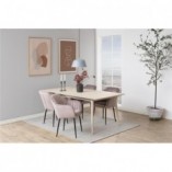 Krzesło welurowe Emilia różowe Actona | Elegancki design
