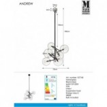 Lampa Andrew VI Markslojd - Szklane Kule | Elegancki Żyrandol