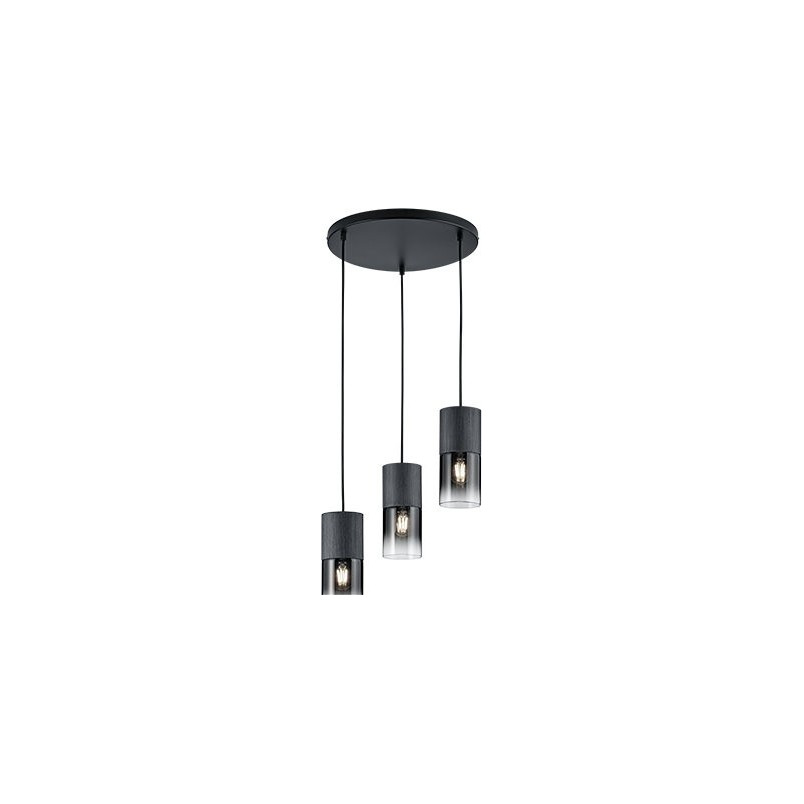 Lampa wisząca Trio Robin III - szkło dymione, 37cm | Sklep z lampami