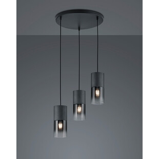 Lampa wisząca Trio Robin III - szkło dymione, 37cm | Sklep z lampami