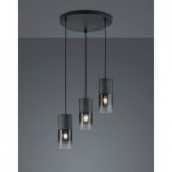 Lampa wisząca Trio Robin III - szkło dymione, 37cm | Sklep z lampami