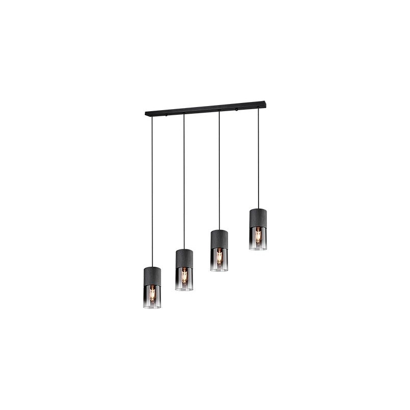 Lampa wisząca Robin IV Trio - szkło dymione, 80cm