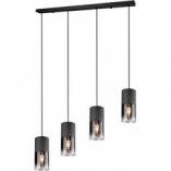 Lampa wisząca Robin IV Trio - szkło dymione, 80cm