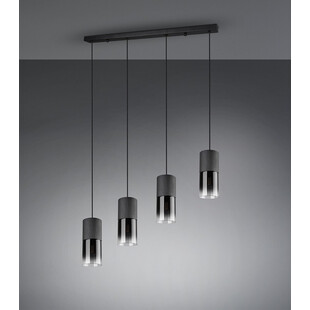 Lampa wisząca Robin IV Trio - szkło dymione, 80cm