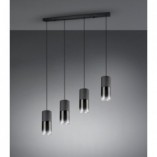 Lampa wisząca Robin IV Trio - szkło dymione, 80cm