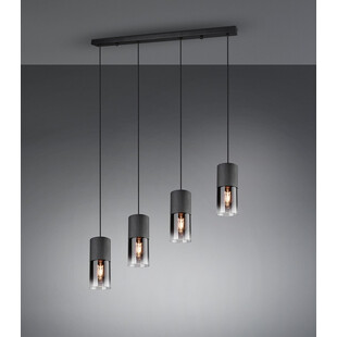 Lampa wisząca Robin IV Trio - szkło dymione, 80cm
