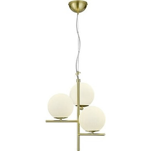 Lampa mosiężna wisząca Pure III 40cm biała Trio