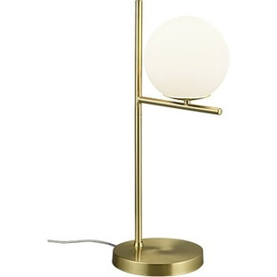 Lampa stołowa Pure mosiężna biała Trio - Eleganckie oświetlenie