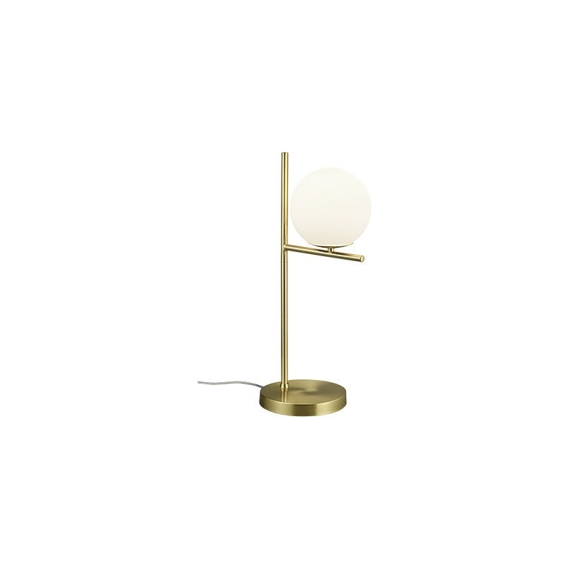 Lampa stołowa Pure mosiężna biała Trio - Eleganckie oświetlenie