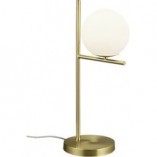 Lampa stołowa Pure mosiężna biała Trio - Eleganckie oświetlenie