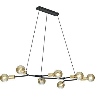 Lampa wisząca industrialna Cross VII 91cm czarna Trio