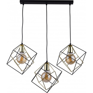 Lampa wisząca Alambre III czarno-złota | TK Lighting