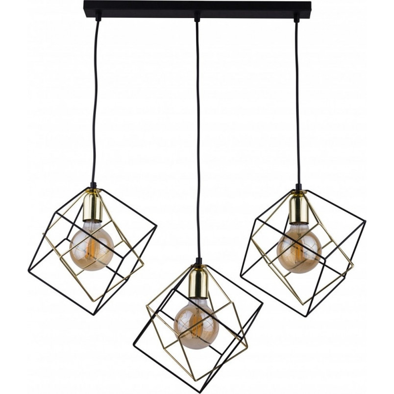 Lampa wisząca Alambre III czarno-złota | TK Lighting