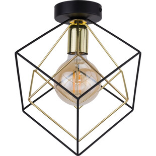 Plafon sufitowy druciany Alambre 28cm czarno-złoty TK Lighting